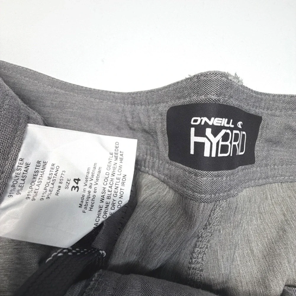 O'Neill Hybrid Shorts Men's 34 Gray Stretch Walkshort Chino - Picture 4 of 6